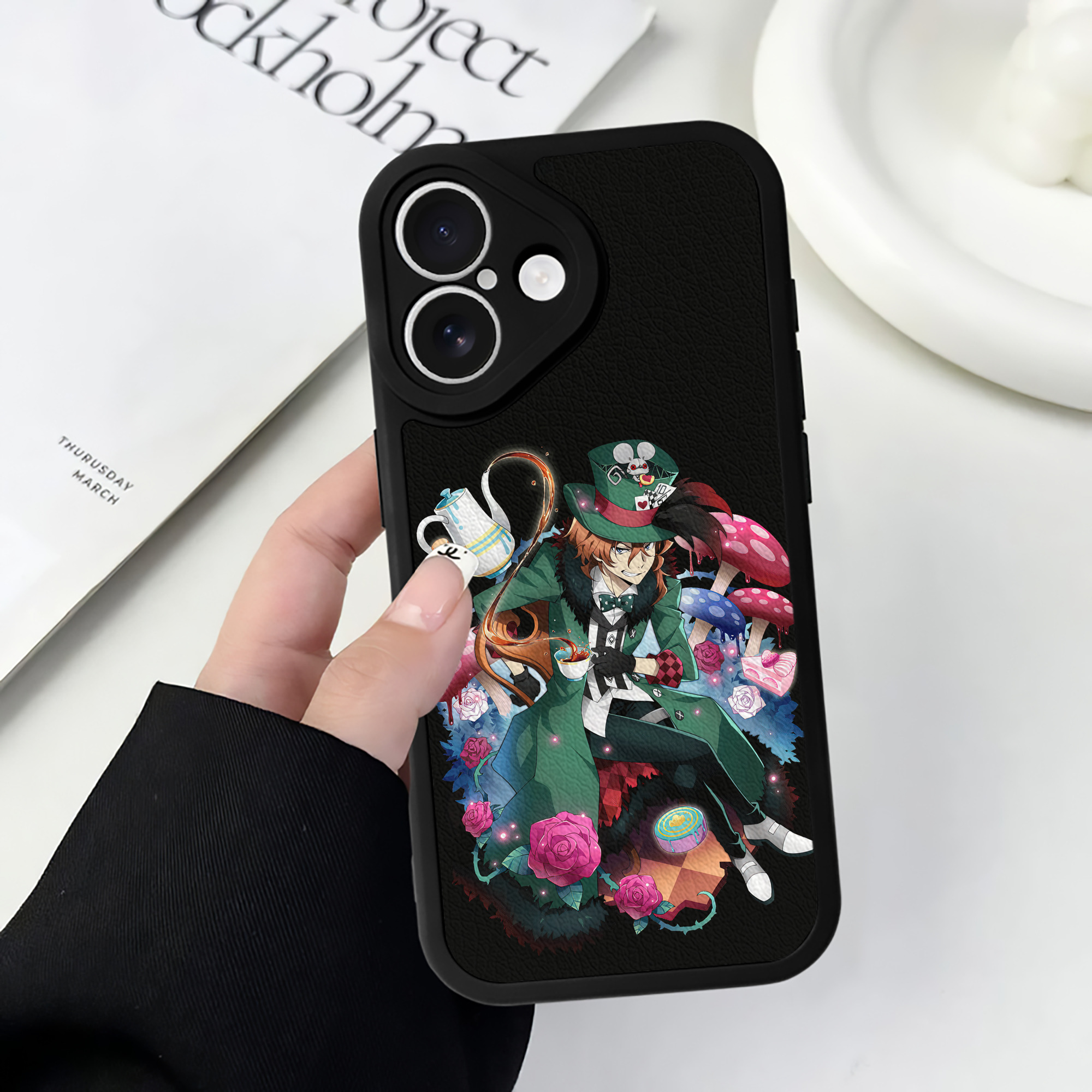 （画像用） 文豪ストレイドッグス Bungo Stray Dogs 【iPhone 16シリーズ対応】シリコンスマホケース（レザー調） 材質：シリコン